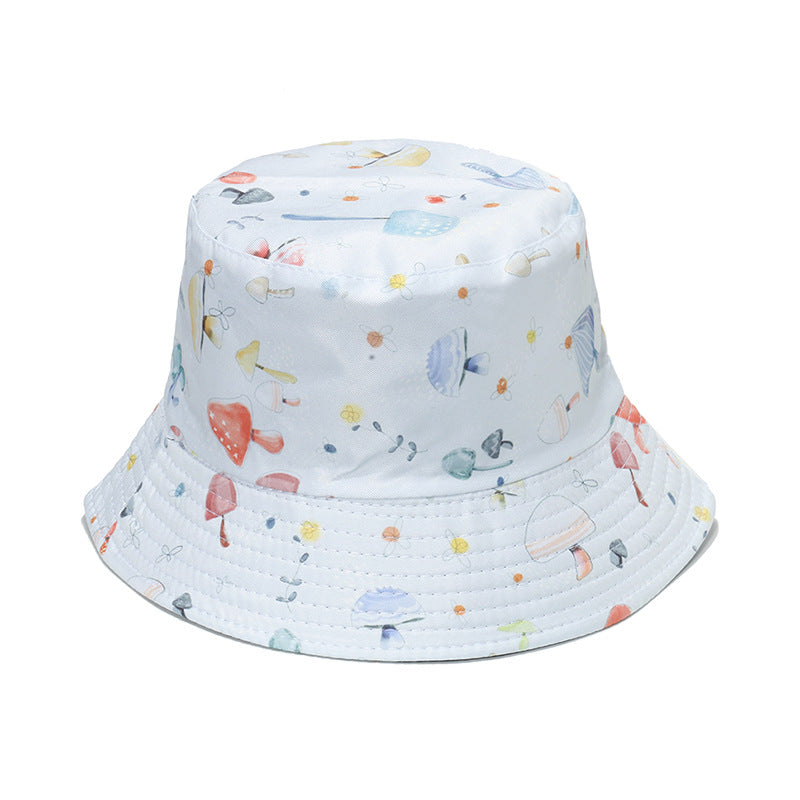 Kvinders fashionable bøllehat med print og solskærm