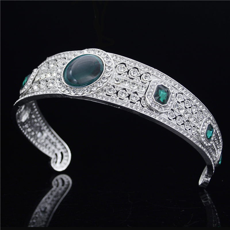 Fashion Ladies Alloy Baroque Crown Tiara