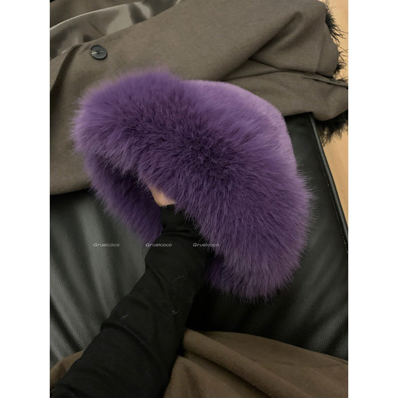 Plush Cold-proof Mink Fur Bucket Hat Warm