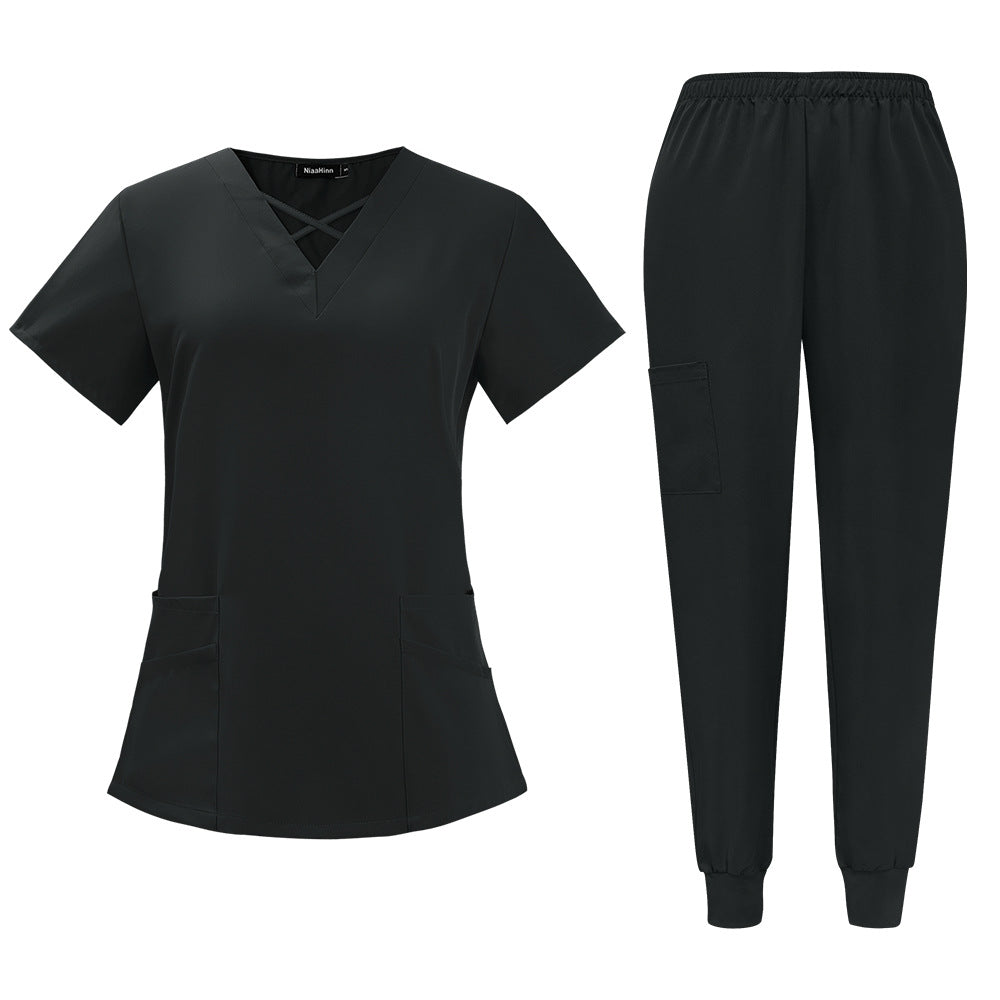 Comfortable And Breathable Two-piece Scrub Set