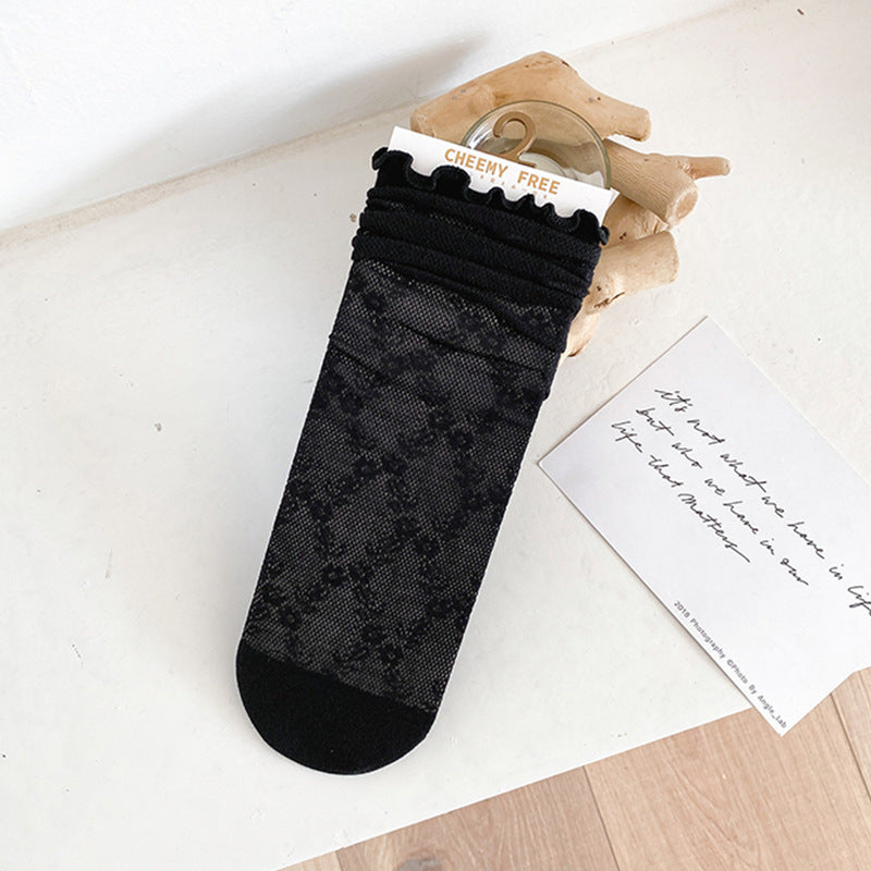 Women's Fashion Mesh Breathable Lace Socks