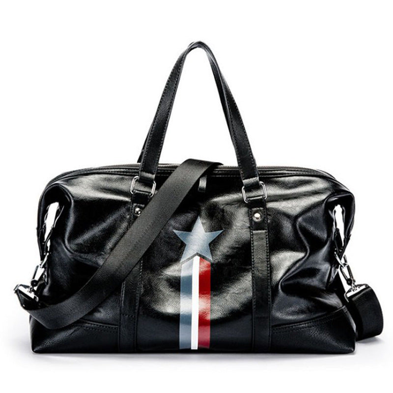 New Men's Trendy Waterproof Leather Fashion Personality Handbag