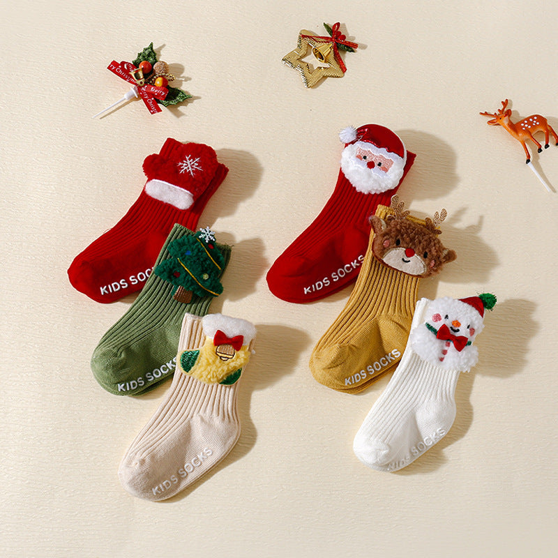 Non-slip Floor Socks Cartoon Children's Mid-calf Socks Baby's Socks