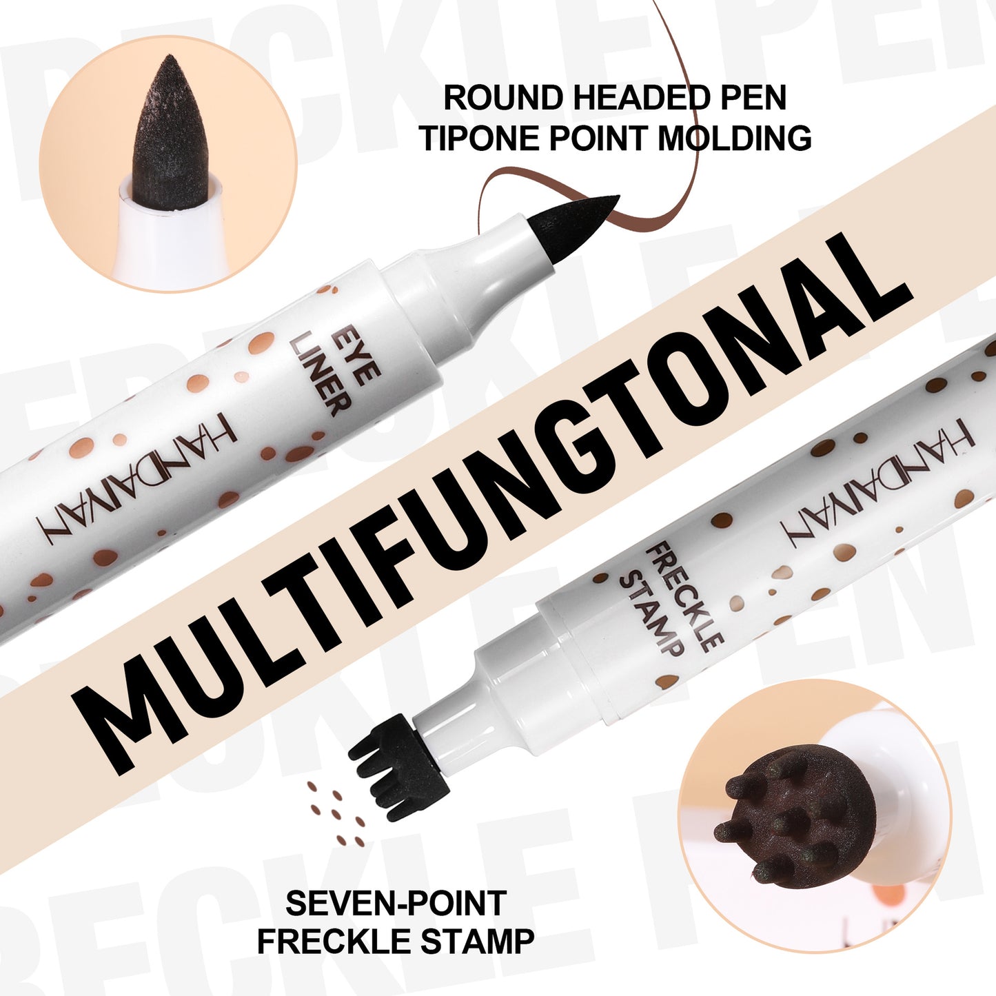 Waterproof Not Easy To Fade Natural Double-headed Freckle Eyeliner