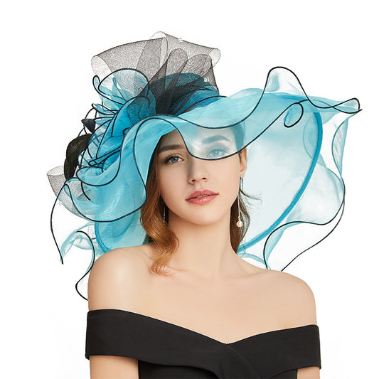 Fashion Big Brim Hat Fashion Organza