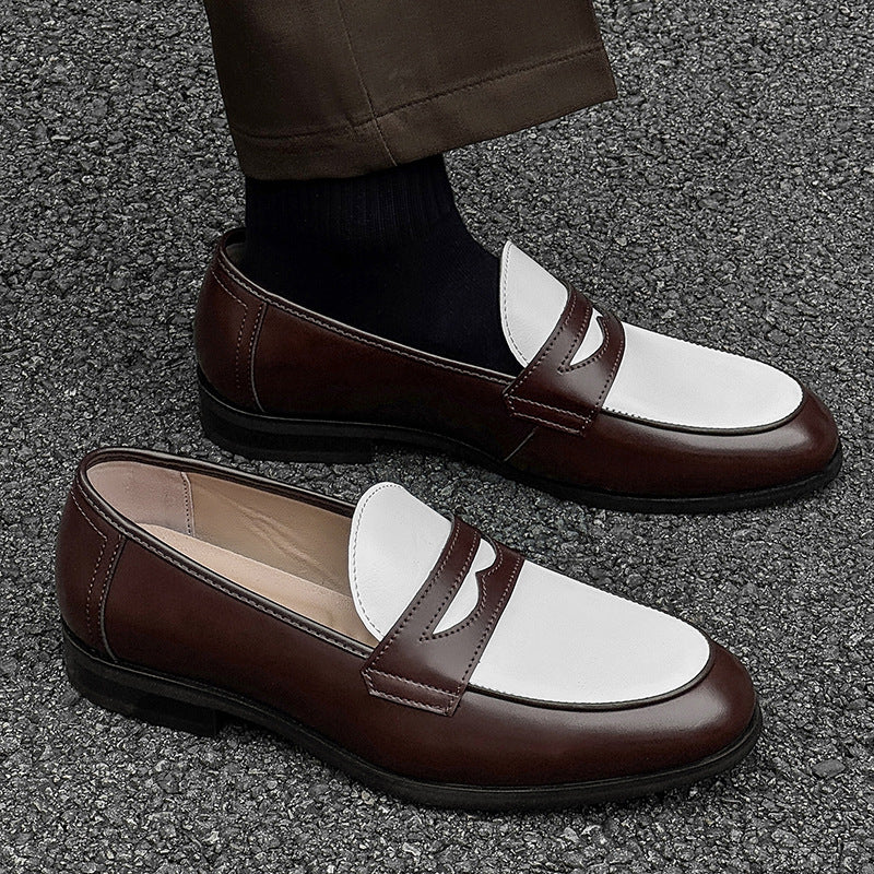 New Stylish All-match Mens Slip-on Casual Leather Shoes