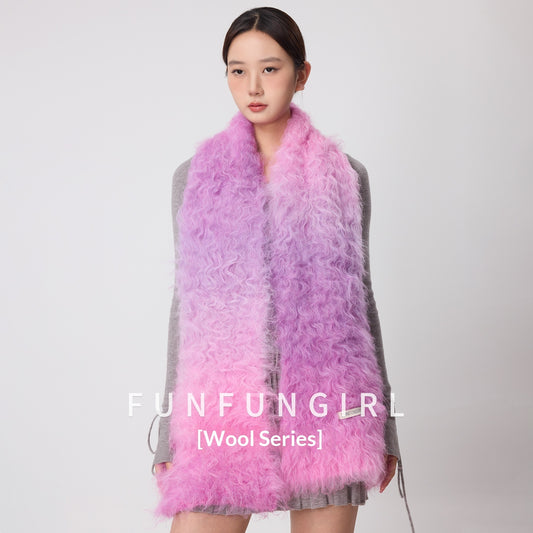 Fluffy Knitted Scarf Warm And Thick Scarf