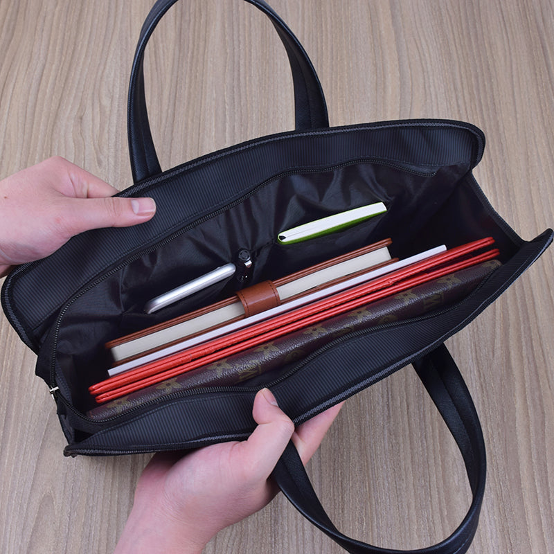 File Bag Large Capacity Waterproof Briefcase Canvas