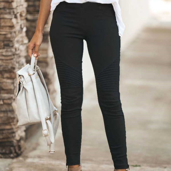 Mode Casual Asymmetriske Leggings med Slank Pasform