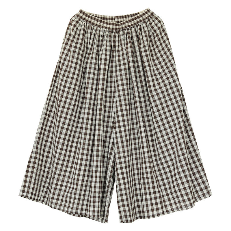 Wide Leg Culottes Plus Size Loose Cotton And Linen Comfortable Casual Pants