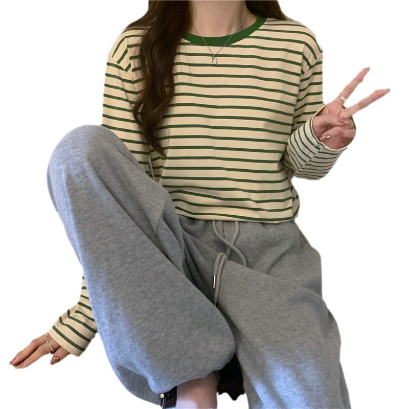 Women's Casual And Versatile Striped Casual Top