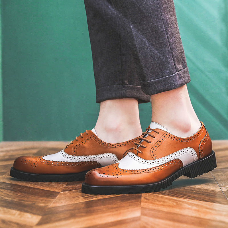 Color block business casual shoes