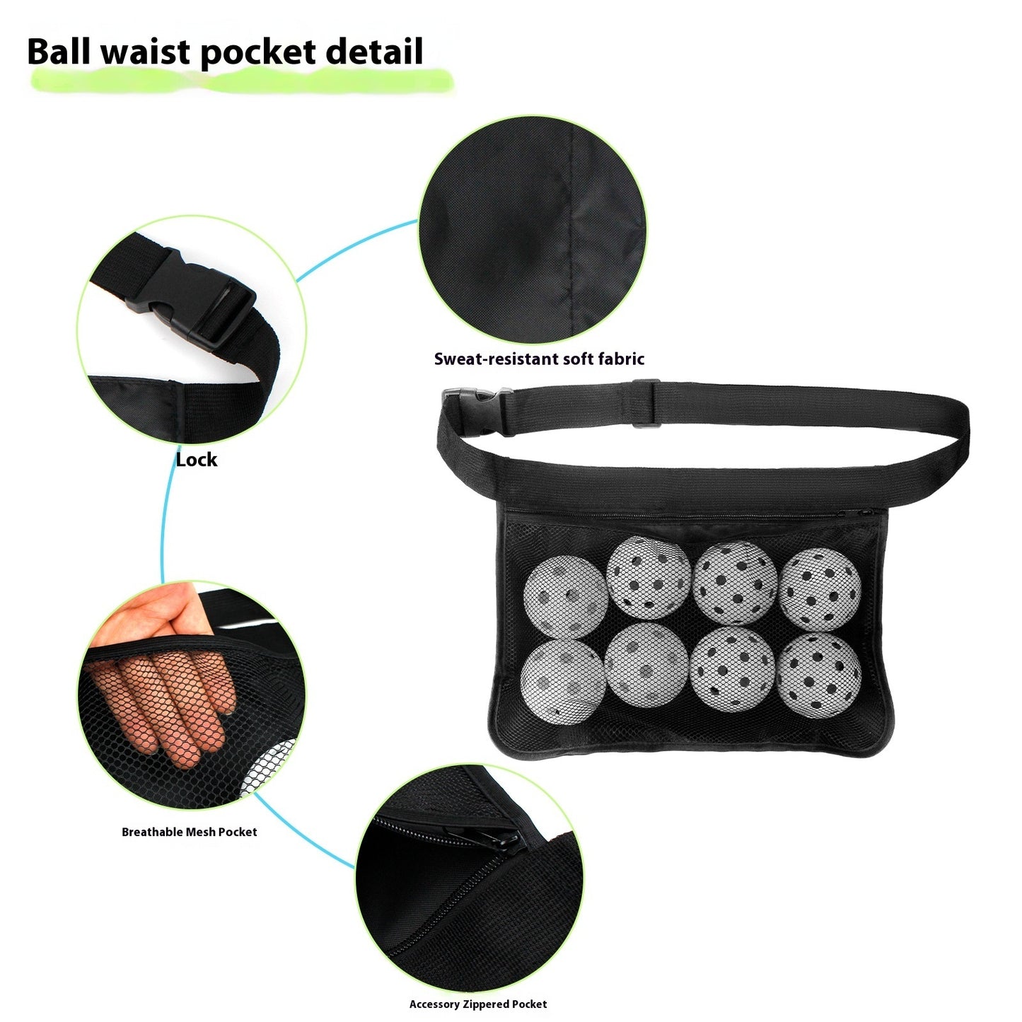 Outdoor Sports Portable Ball Waist Bag Storage Bag