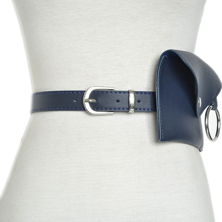 Fanny Pack Women Belt Bag Leather Waist Bag Fashion Women's Pure Color Ring PU Messenger Shoulder Chest pochete homem C25