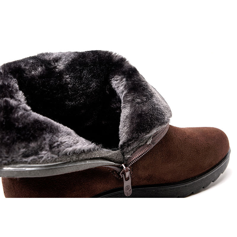 Old Beijing Cloth Shoes Soft Bottom Cotton Boots Women's Middle-aged And Elderly Mom Shoes Elderly Cotton-padded Shoes Flat Snow Boots