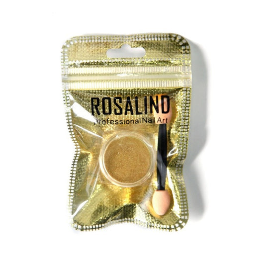 Gold and silver electroplated metal nail powder