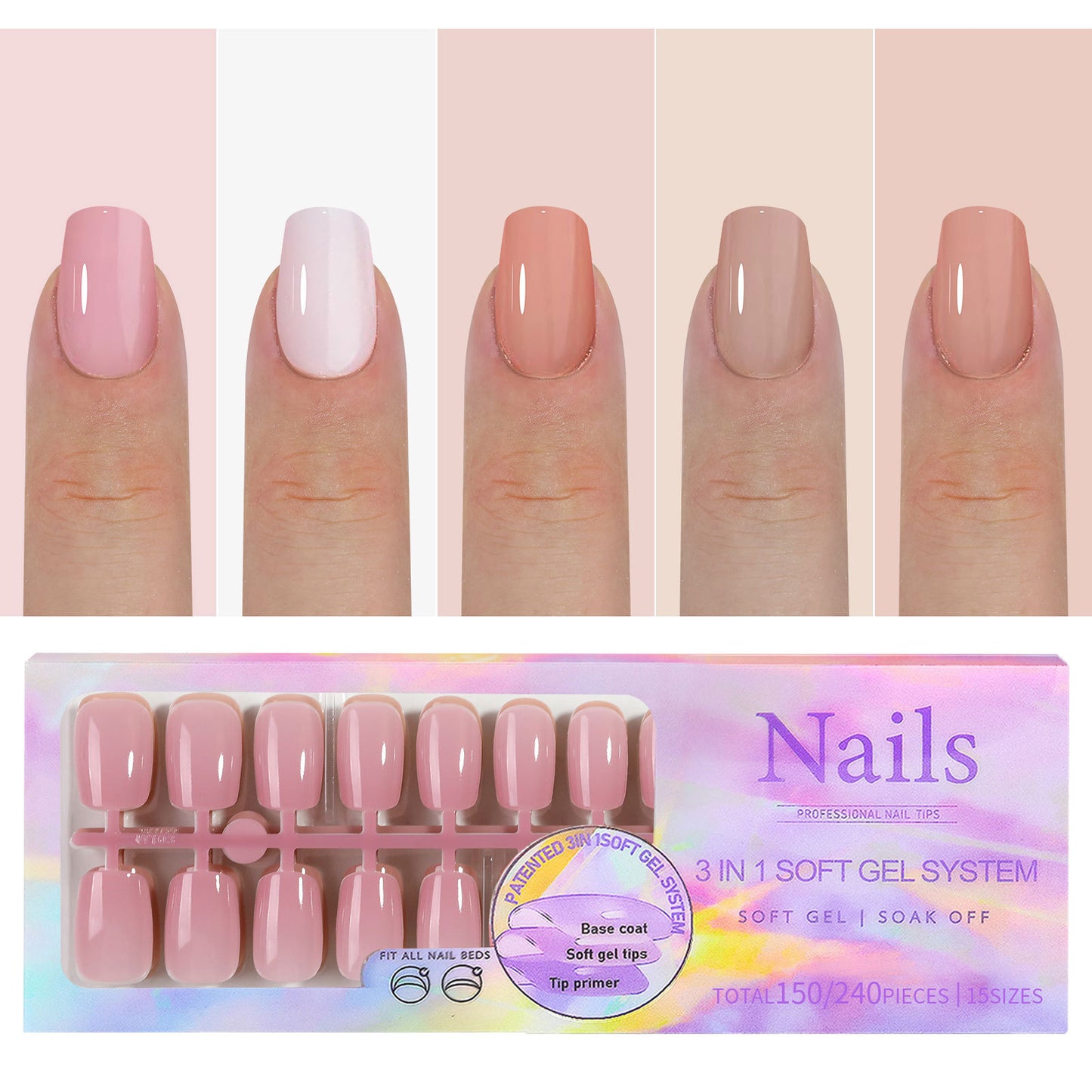 Nude Seamless Wear Armor Removable Nail Stickers