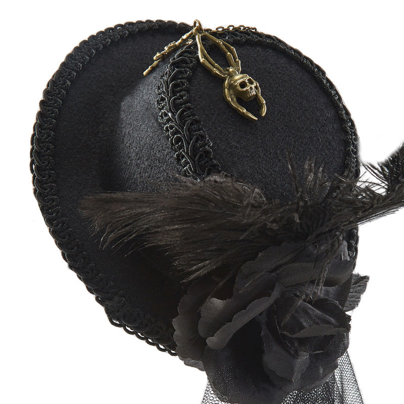Ladies Fashion Personality Steampunk Mesh Billycock