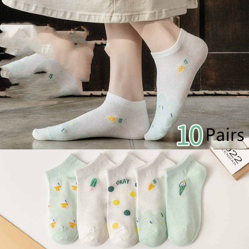 Socks Female Japanese Cartoon Shallow Mouth Casual Socks