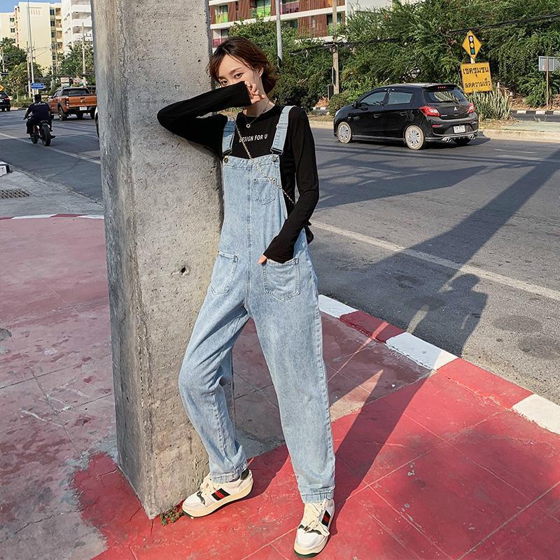 Small Women's Spring Summer Cropped Cowboy Siamese Pants