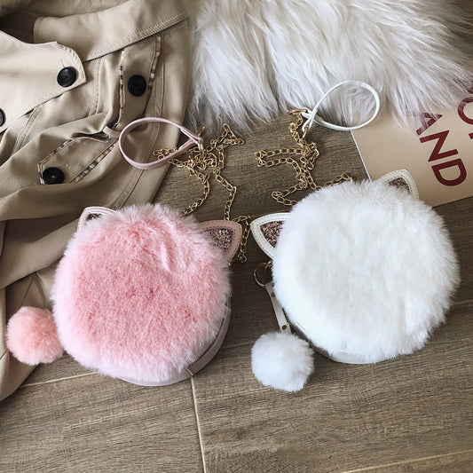 Autumn And Winter Furry Small Bag Female Chain Small Satchel