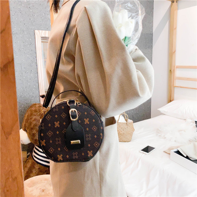 Crossbodytaske Retro Fashion Western Style Bærbar Rund Kagetaske