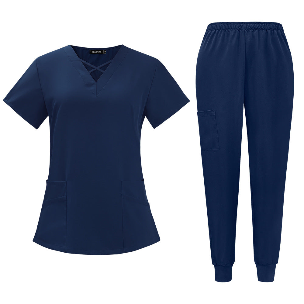 Comfortable And Breathable Two-piece Scrub Set