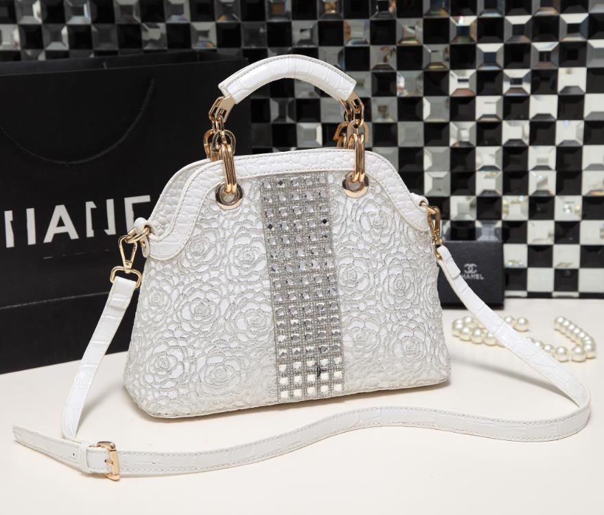 Lace and diamond shoulder bag