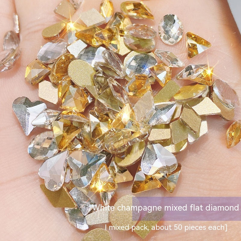 Nail Ornament Mixed 100 Aurora Diamond Phantom Shaped Diamon