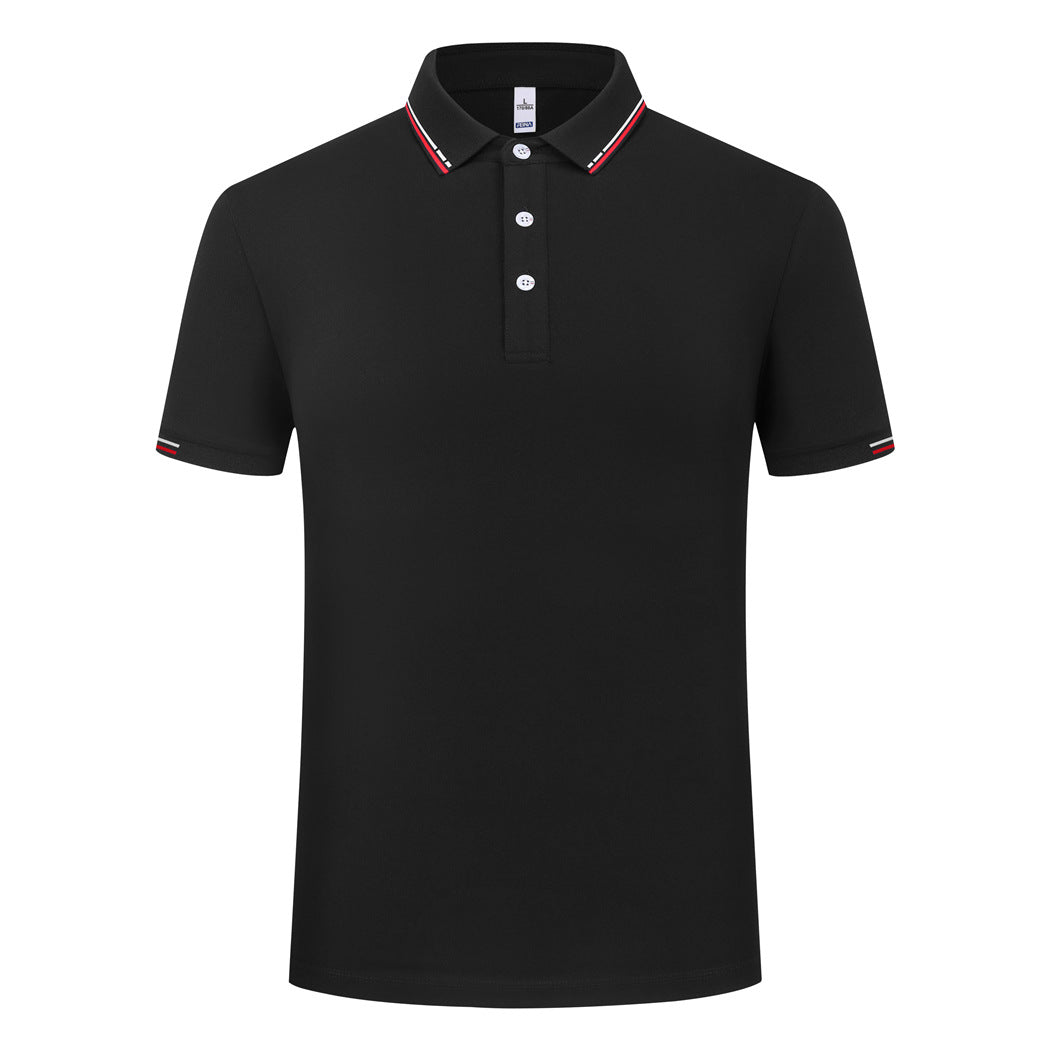 Washed Cotton Polo Shirt Short Sleeve Lapel
