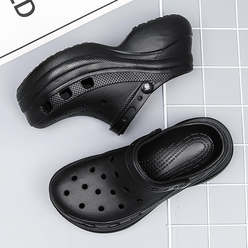 Thick-soled Daddy Shoes Retro Beach Hole Shoes
