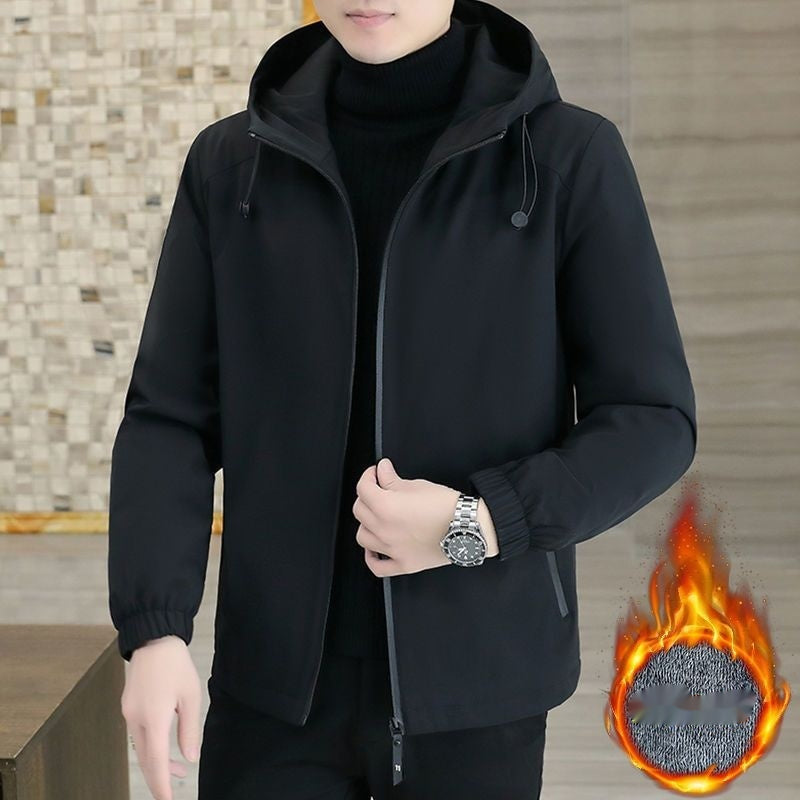 Men's Winter Trendy Fleece Jacket Casual Top Windbreaker