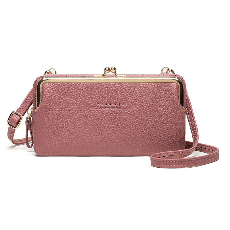 Korean Style Horizontal Lychee Pattern Diagonal Bag