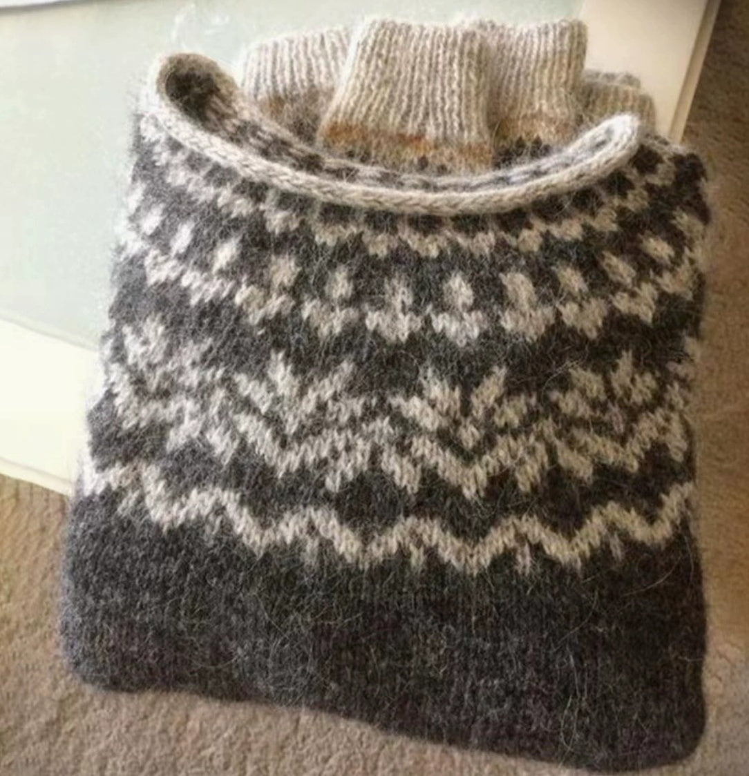 Women's Sweater Round Neck Multicolor Loose Fashion Pullover Sweater