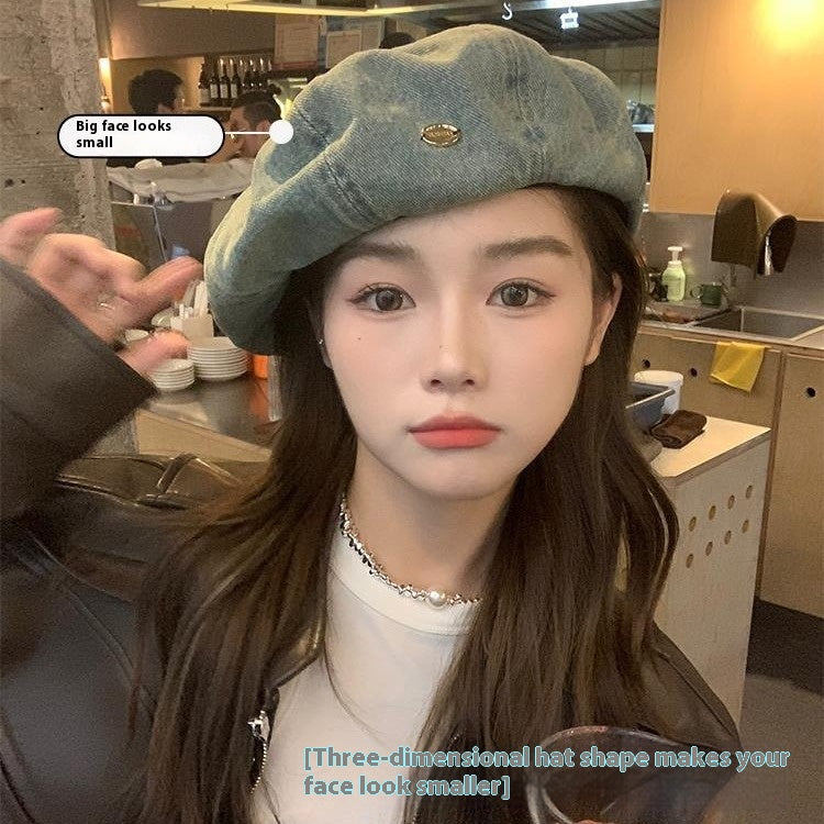 Do The Old Cowboy Beret Women's Autumn And Winter Big Head Circumference