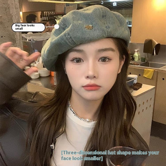 Do The Old Cowboy Beret Women's Autumn And Winter Big Head Circumference