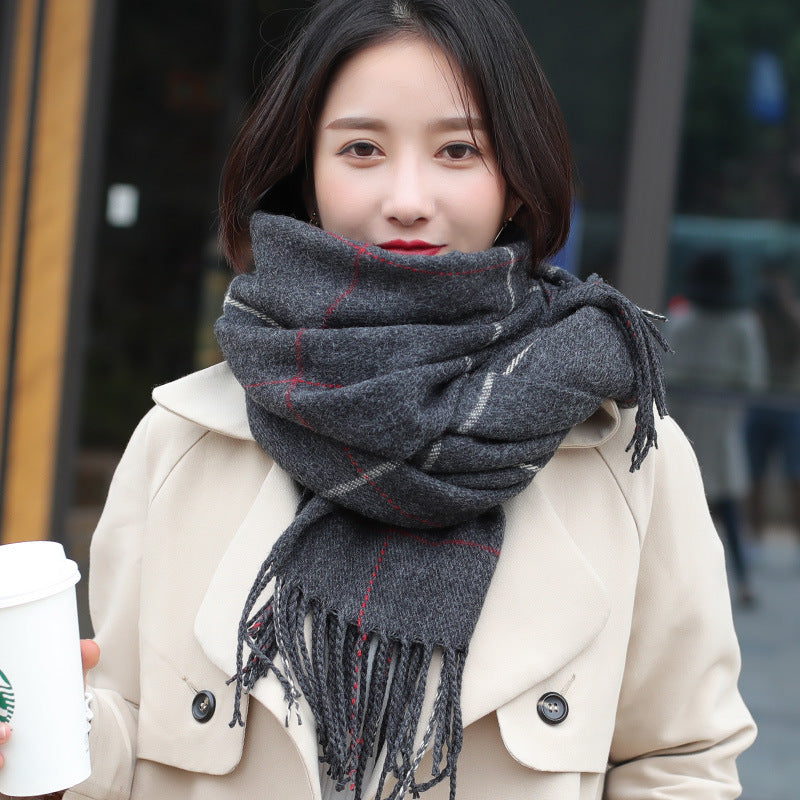 Ladies Winter Imitation Cashmere Shawl All-match Thickening