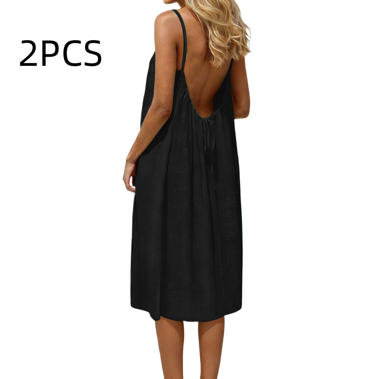 Ice Silk Linen Dress Plus-size Womens Fashion