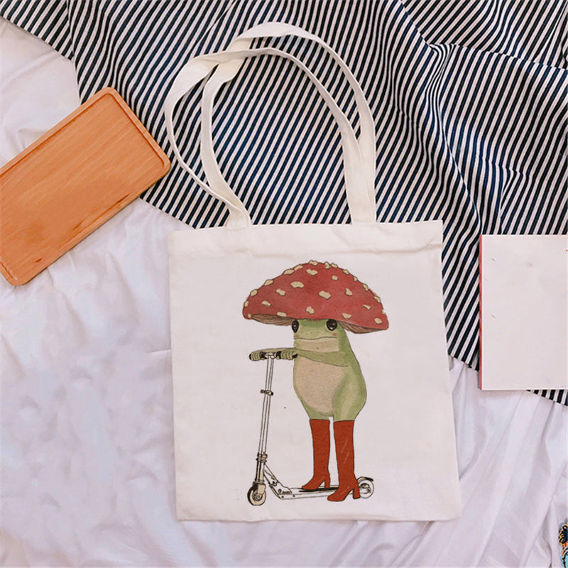 Printed Student Hand-held Shoulder Canvas Bag