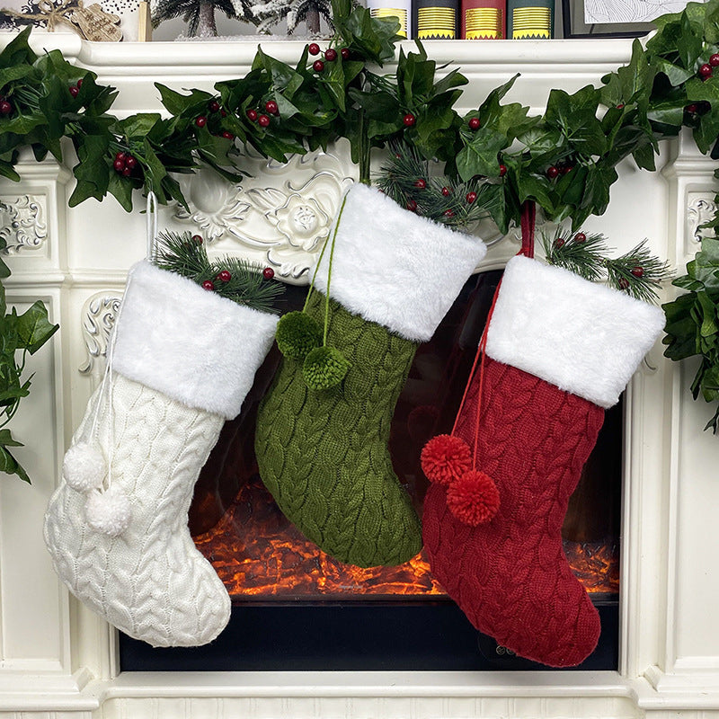 Christmas Knitted Socks Gift Bag