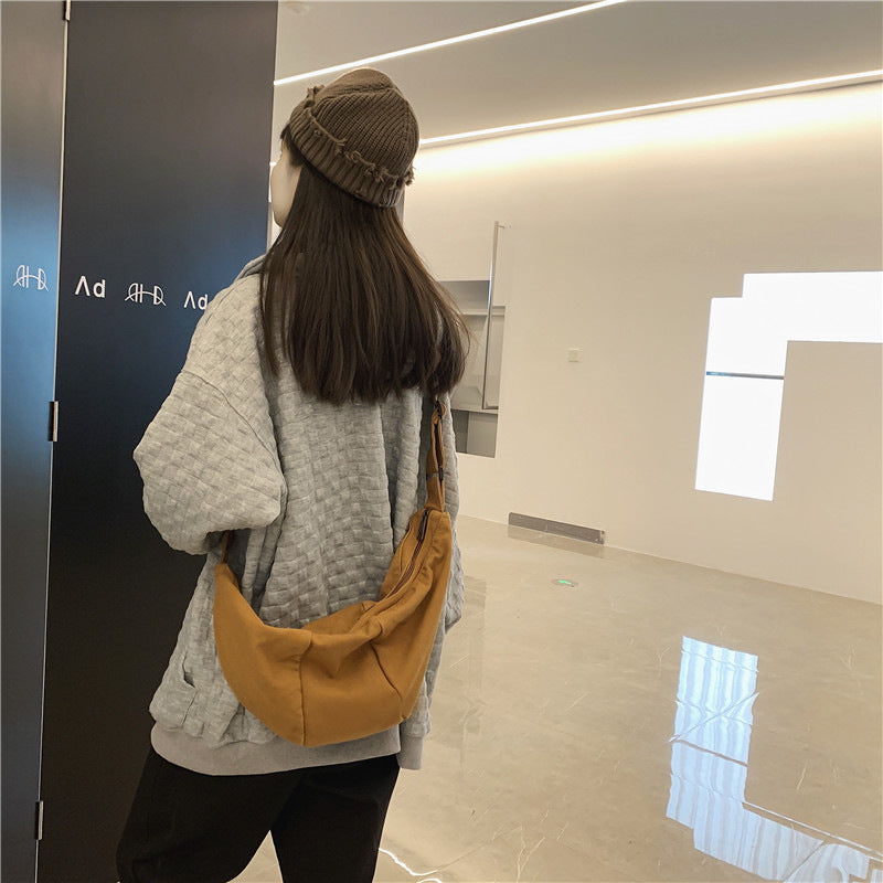 Women's Fashion Casual Solid Colour Canvas Bag