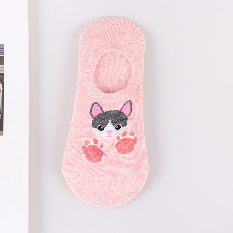 Women's Fashionable Three-dimensional Footprint Invisible Socks