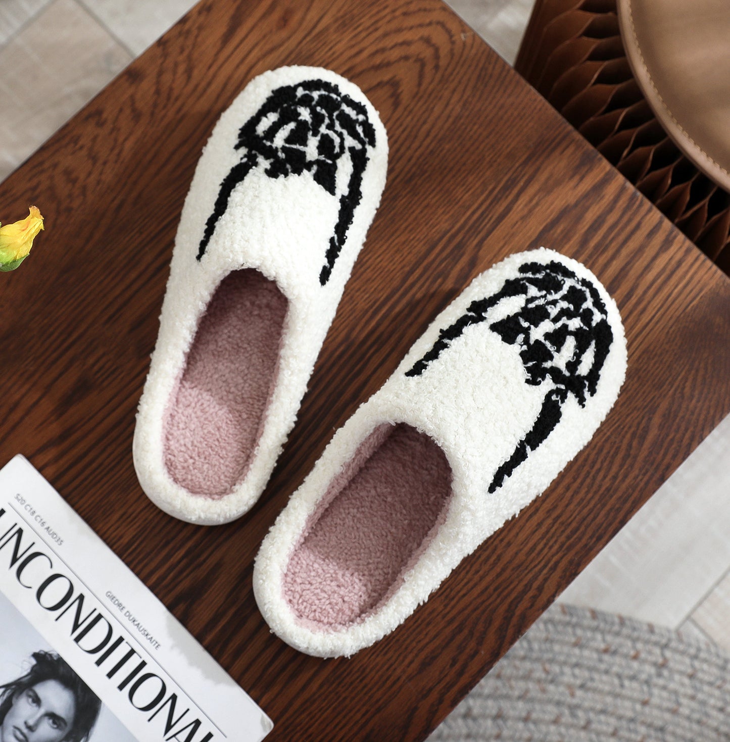 Halloween Kranie Finger Rock Broderet Printede Bomulds Sutsko