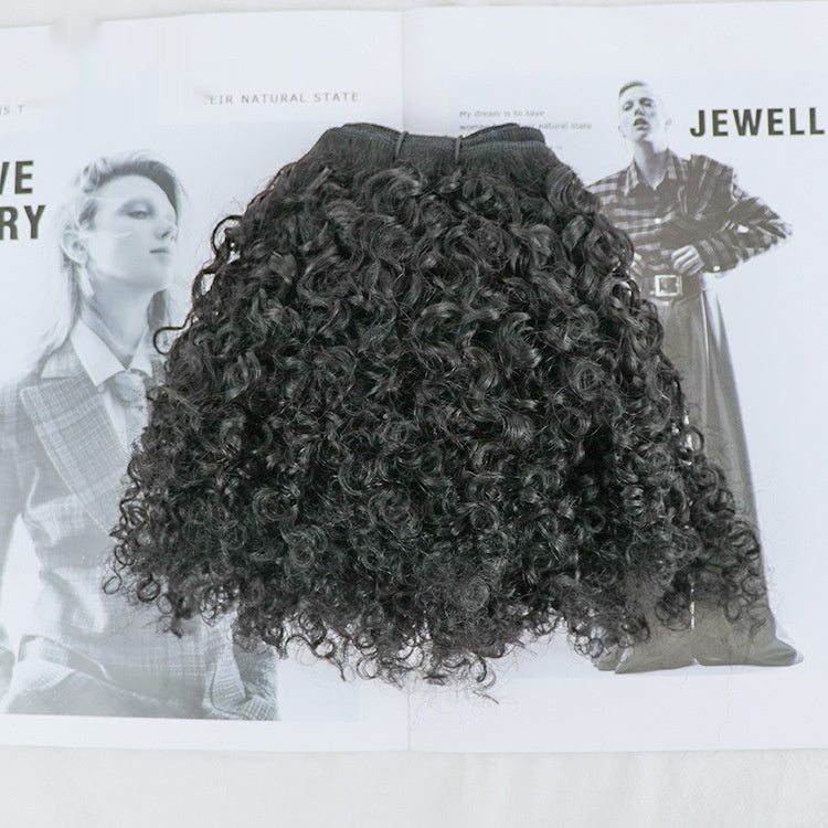 4mm Curly Human Hair Weft
