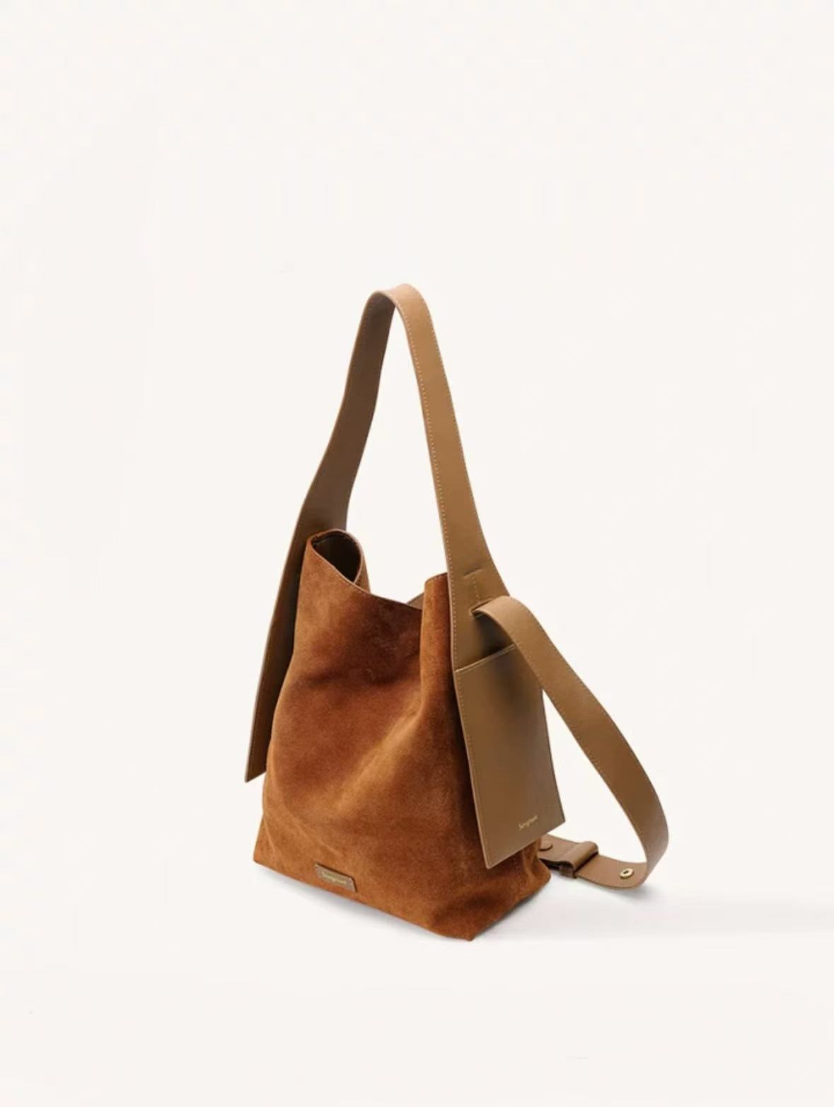 Lazy Commuter Shoulder Messenger Maillard Wear Suede Ear-hanging Tote Bag