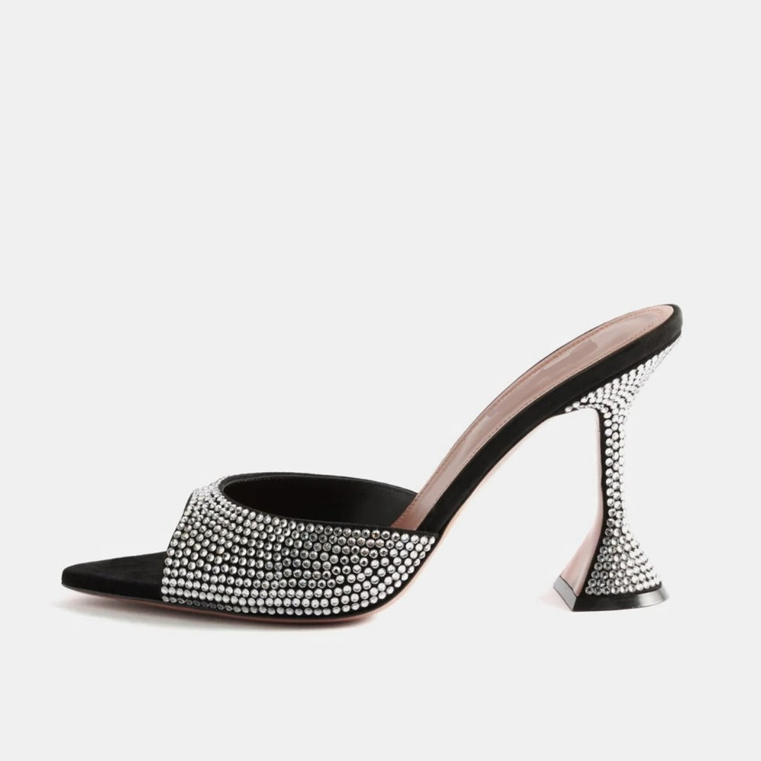 Peep Toe Pointed Toe Open Toe Rhinestone High Heel Shoes