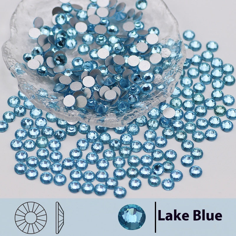 Colored Round Flat Bottomed Crystal Glass Diamond