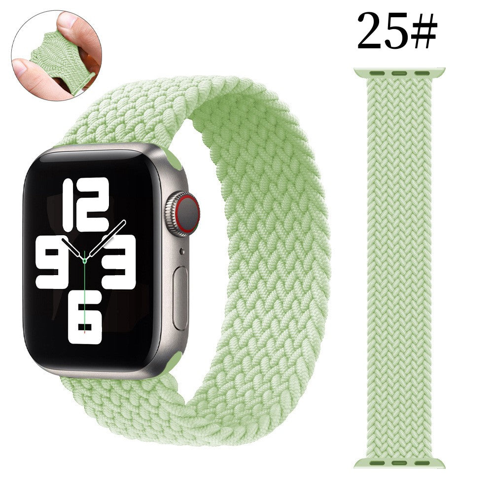Compatible with Apple, Suitable For Iwatch Strap Simple Nylon Stretch Woven One Apple Watch Apple Nylon Strap