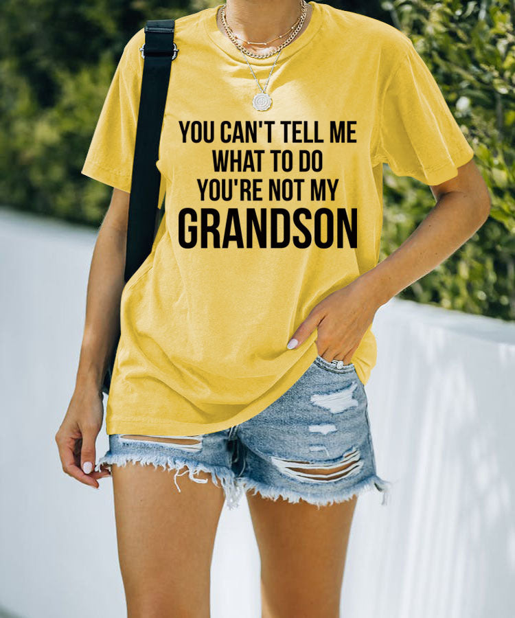 Simple Street Letter Versatile Casual T-shirt