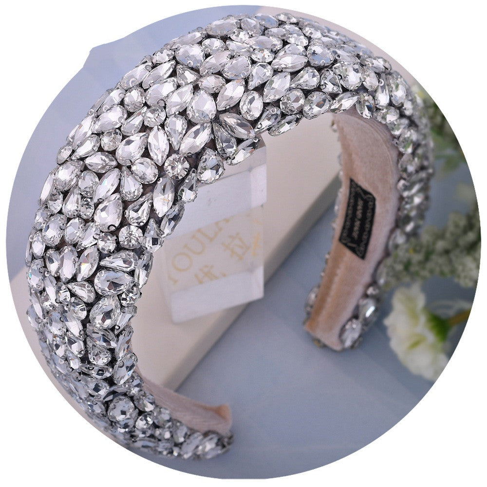 Rhinestone Headband Shiny Wedding Baroque Jewelry Full Of Diamonds